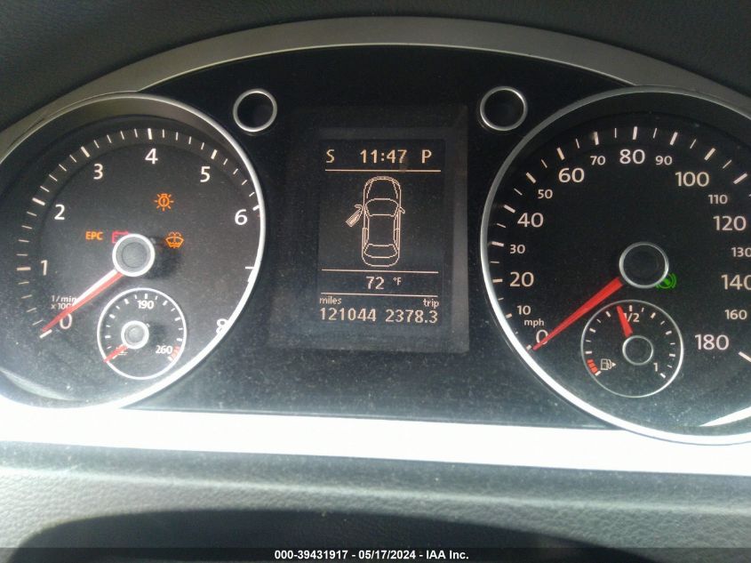 2011 Volkswagen Cc Sport VIN: WVWMN7AN5BE700768 Lot: 39431917