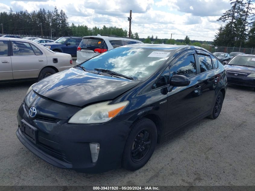 2013 Toyota Prius Two VIN: JTDKN3DU0D5657639 Lot: 39431920