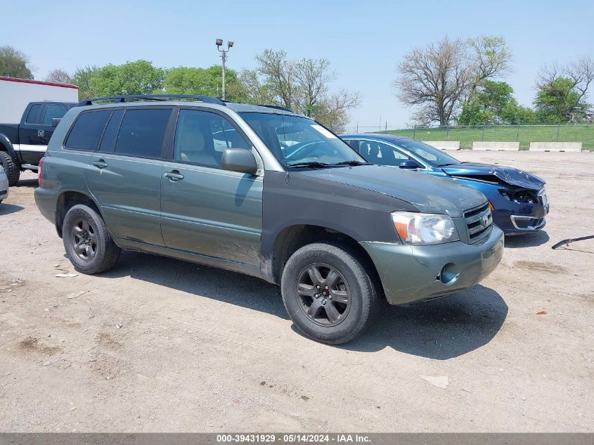 2005 Toyota Highlander V6 VIN: JTEGP21AX50077135 Lot: 39431929