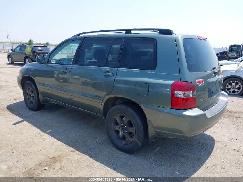 2005 Toyota Highlander V6 VIN: JTEGP21AX50077135 Lot: 39431929