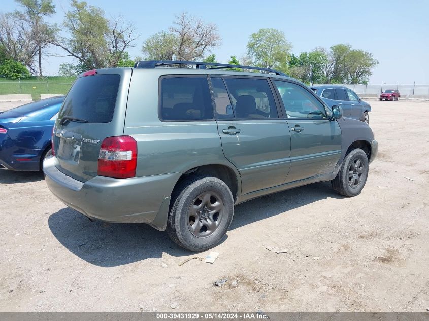 2005 Toyota Highlander V6 VIN: JTEGP21AX50077135 Lot: 39431929