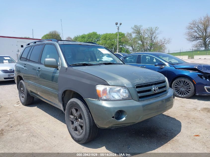 2005 Toyota Highlander V6 VIN: JTEGP21AX50077135 Lot: 39431929