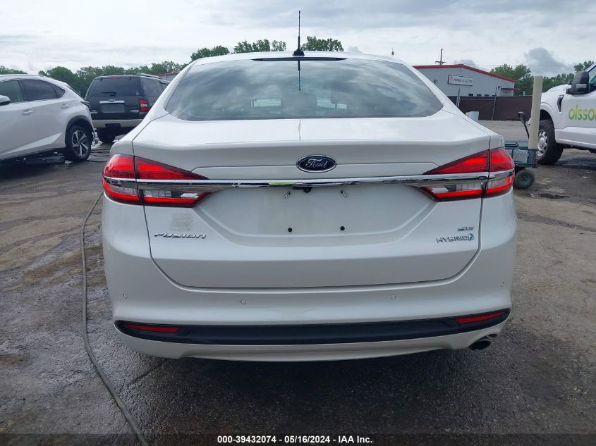 2017 Ford Fusion Hybrid Se VIN: 3FA6P0LU0HR228909 Lot: 39432074