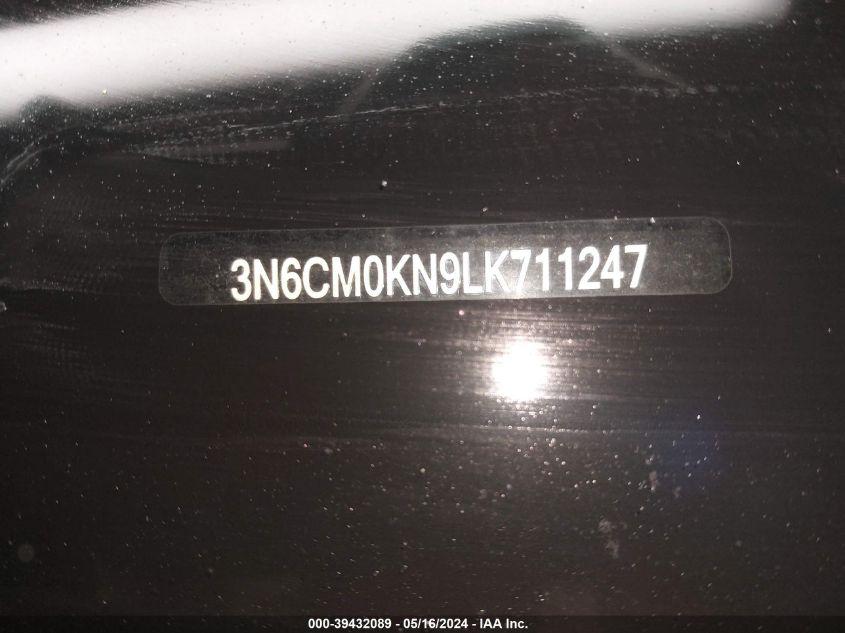 2020 Nissan Nv200 Compact Cargo S Xtronic Cvt VIN: 3N6CM0KN9LK711247 Lot: 39432089