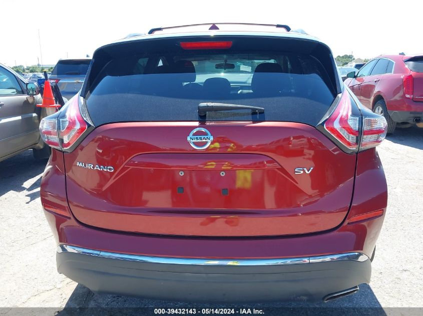 2015 Nissan Murano Sv VIN: 5N1AZ2MG6FN277868 Lot: 39432143