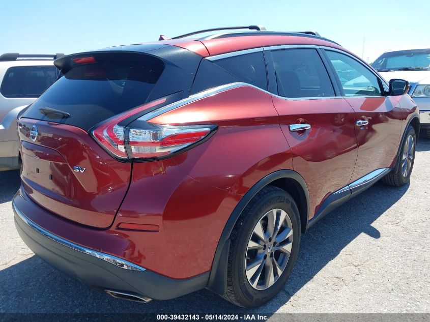 2015 Nissan Murano Sv VIN: 5N1AZ2MG6FN277868 Lot: 39432143