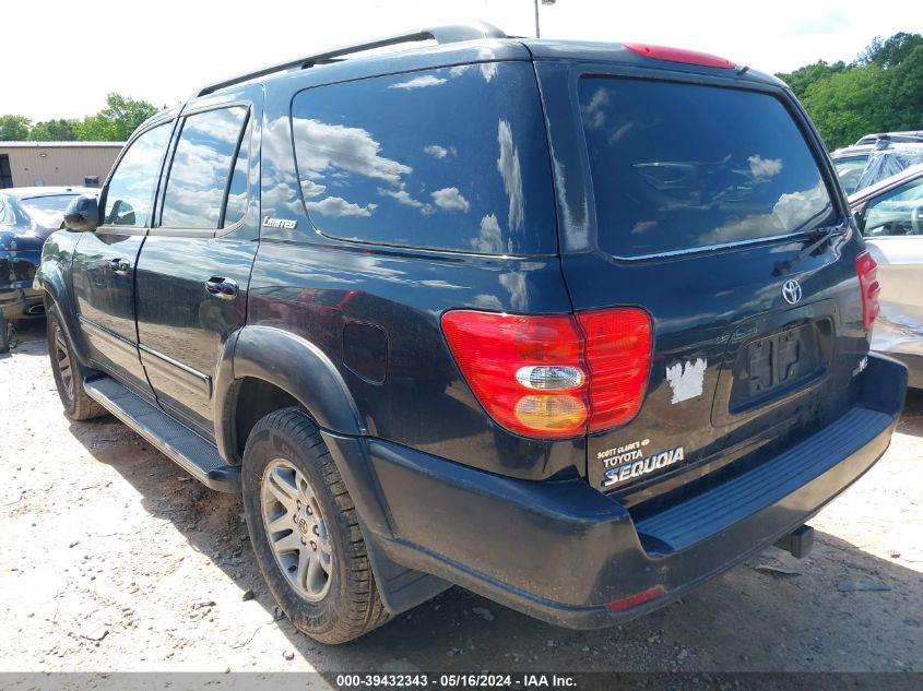 2003 Toyota Sequoia Limited V8 VIN: 5TDZT38A33S202877 Lot: 39432343