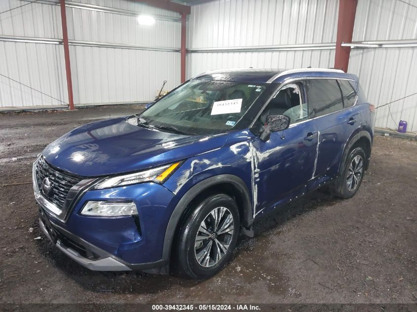 2021 Nissan Rogue Sv Fwd VIN: 5N1AT3BA4MC845355 Lot: 39432345