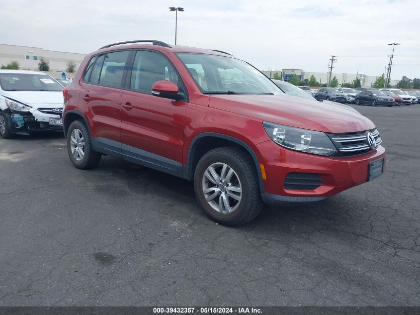 2015 Volkswagen Tiguan S VIN: WVGAV7AXXFW113725 Lot: 39432357