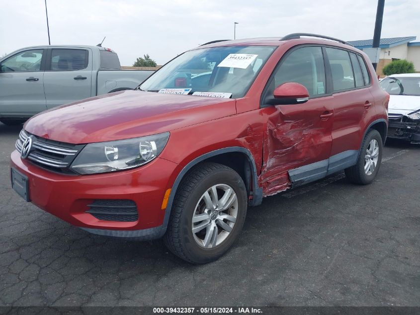 2015 Volkswagen Tiguan S VIN: WVGAV7AXXFW113725 Lot: 39432357