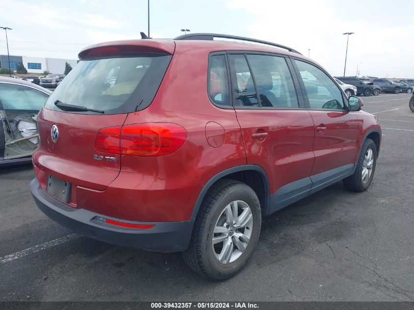 2015 Volkswagen Tiguan S VIN: WVGAV7AXXFW113725 Lot: 39432357