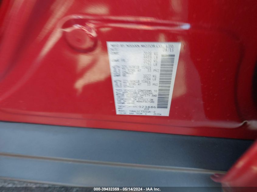 2015 Nissan Rogue Sl VIN: 5N1AT2MT4FC923886 Lot: 39432359