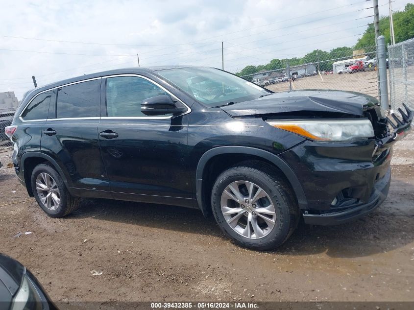 2015 Toyota Highlander Le Plus V6 VIN: 5TDBKRFHXFS131740 Lot: 39432385