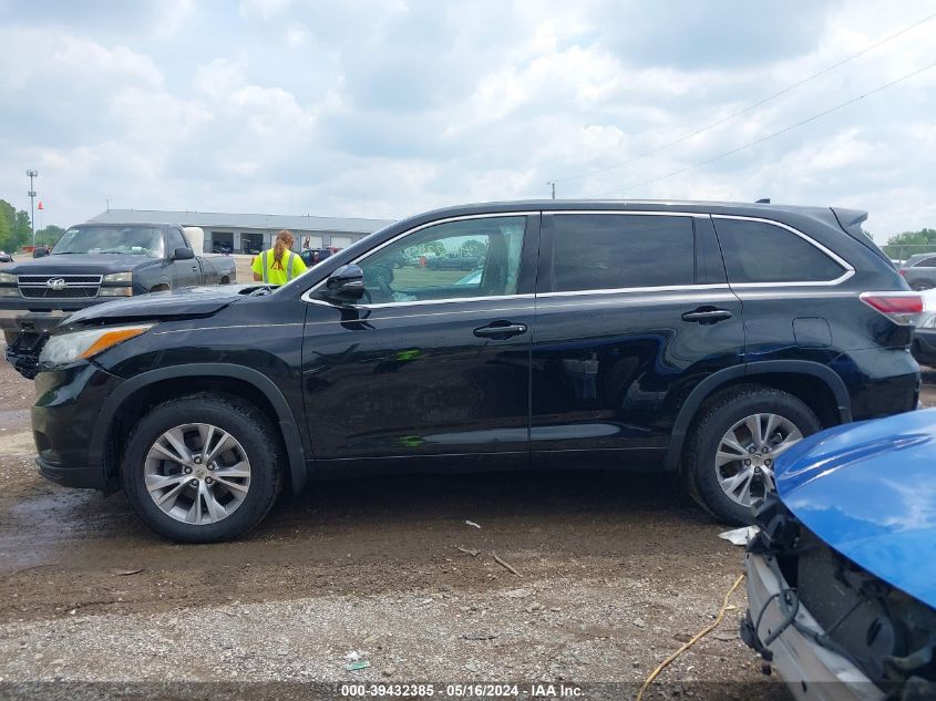 2015 Toyota Highlander Le Plus V6 VIN: 5TDBKRFHXFS131740 Lot: 39432385