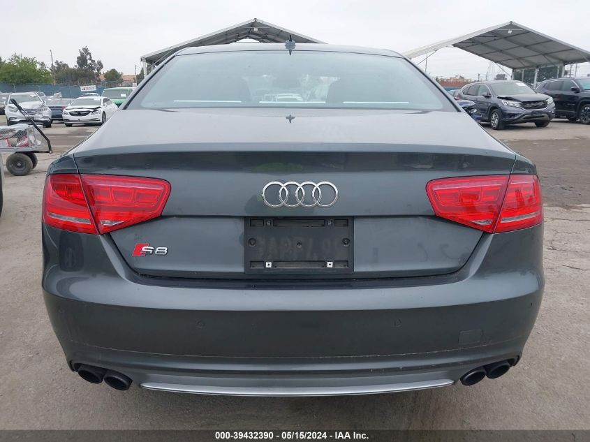 2013 Audi S8 4.0T VIN: WAUD2AFD7DN032624 Lot: 39432390