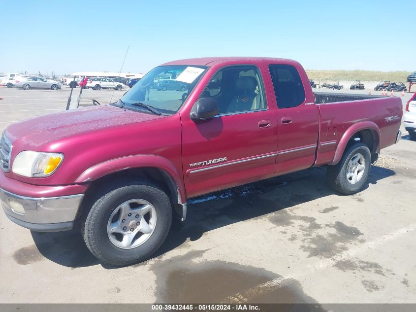 2000 Toyota Tundra Ltd V8 VIN: 5TBBT4816YS042212 Lot: 39432445