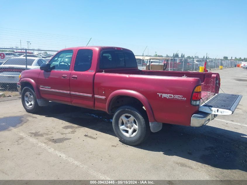 2000 Toyota Tundra Ltd V8 VIN: 5TBBT4816YS042212 Lot: 39432445