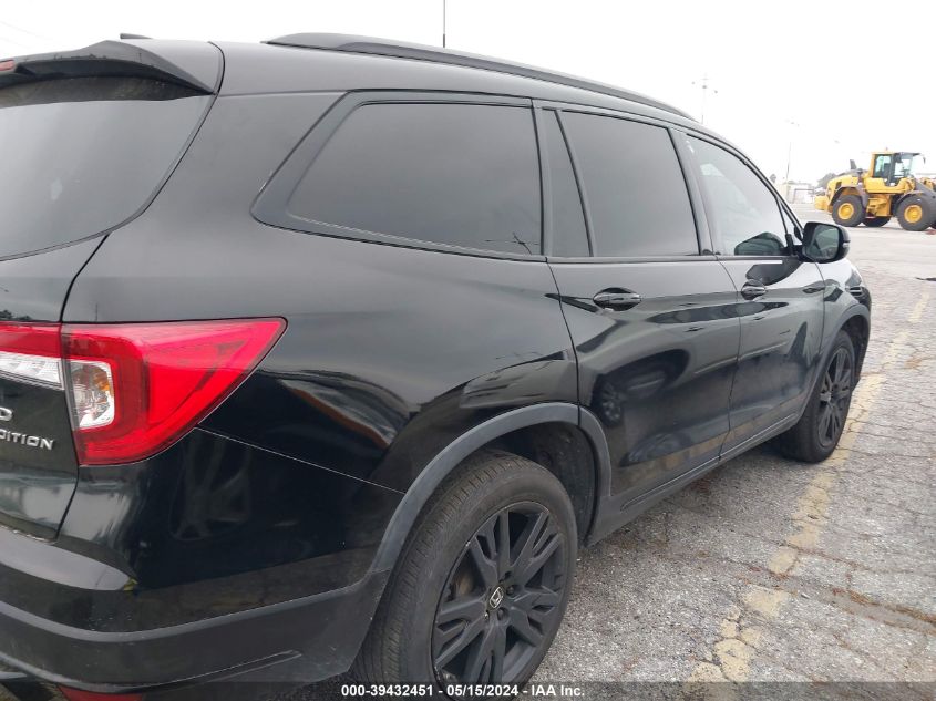 2020 Honda Pilot Awd Black Edition VIN: 5FNYF6H7XLB049931 Lot: 39432451