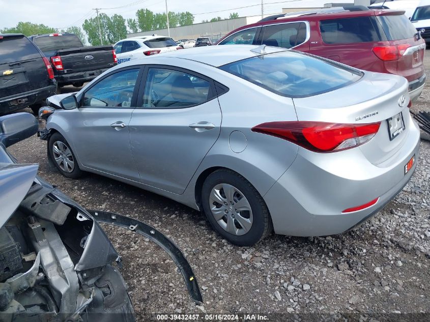 2016 Hyundai Elantra Se VIN: KMHDH4AE2GU488118 Lot: 39432457