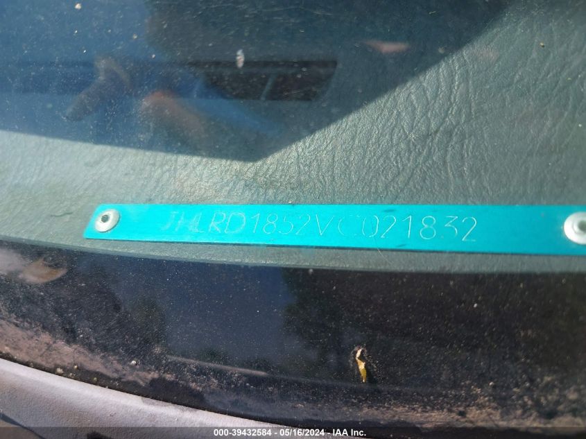 1997 Honda Cr-V VIN: JHLRD1852VC021832 Lot: 39432584