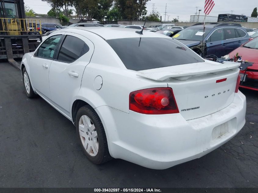 2014 Dodge Avenger Se VIN: 1C3CDZAB3EN116068 Lot: 39432597