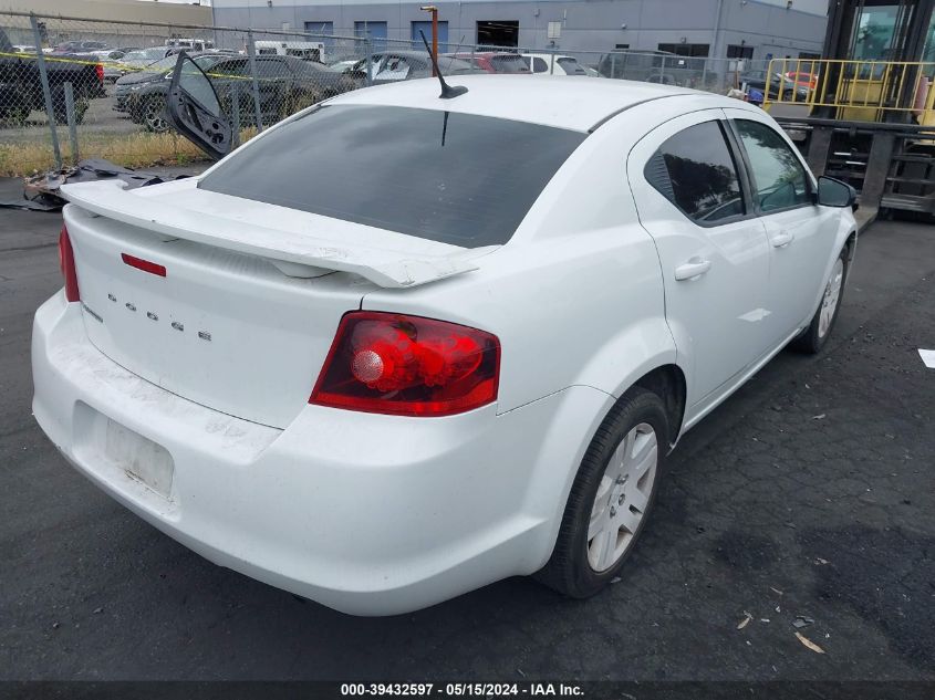 2014 Dodge Avenger Se VIN: 1C3CDZAB3EN116068 Lot: 39432597