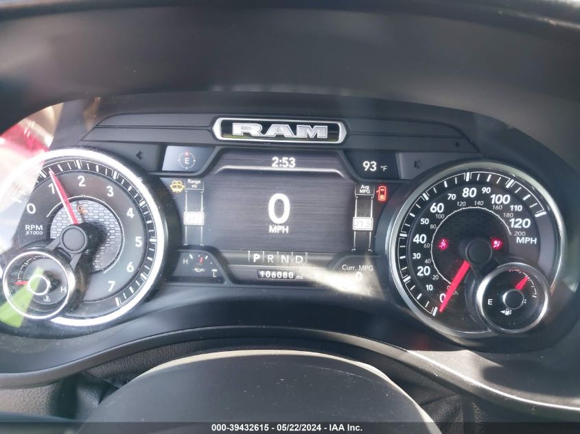 2019 Ram 1500 Big Horn/Lone Star 4X4 5'7 Box VIN: 1C6SRFFT0KN762728 Lot: 39432615