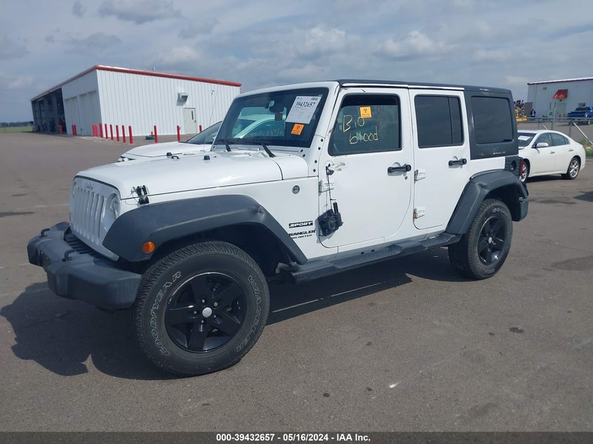 VIN 1C4BJWDG2HL624375 2017 JEEP WRANGLER UNLIMITED SPORT 4X4