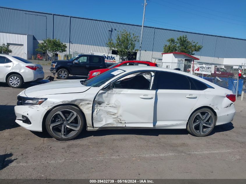 2021 Honda Accord Sport VIN: 1HGCV1F37MA039739 Lot: 39432739