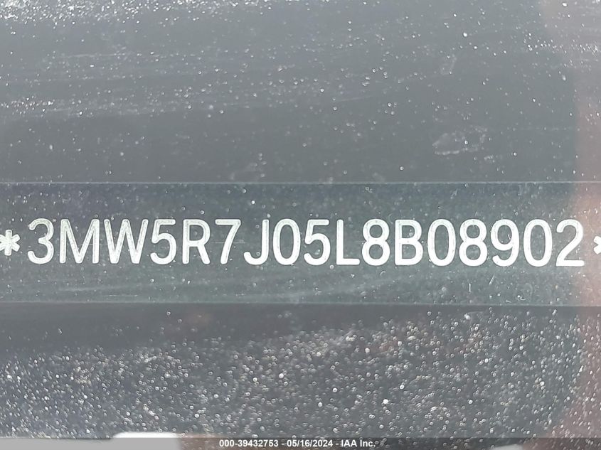 2020 BMW 330I xDrive VIN: 3MW5R7J05L8B08902 Lot: 39432753