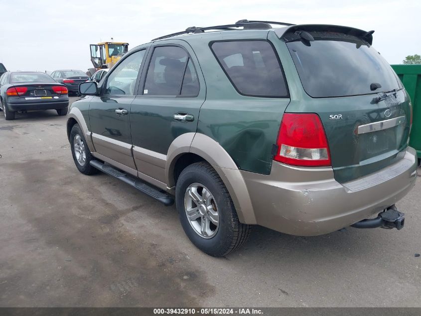 2003 Kia Sorento Ex/Lx VIN: KNDJC733035179321 Lot: 39432910