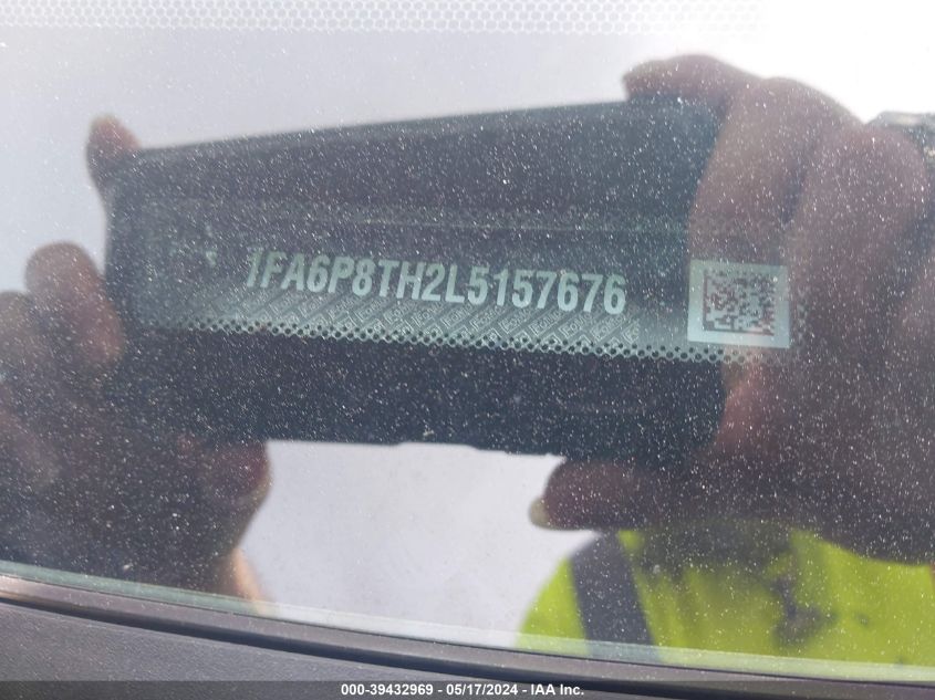 2020 Ford Mustang Ecoboost Fastback VIN: 1FA6P8TH2L5157676 Lot: 39432969