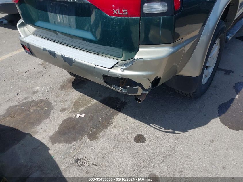 2002 Mitsubishi Montero Sport Xls VIN: JA4MT31R22J015341 Lot: 39433066