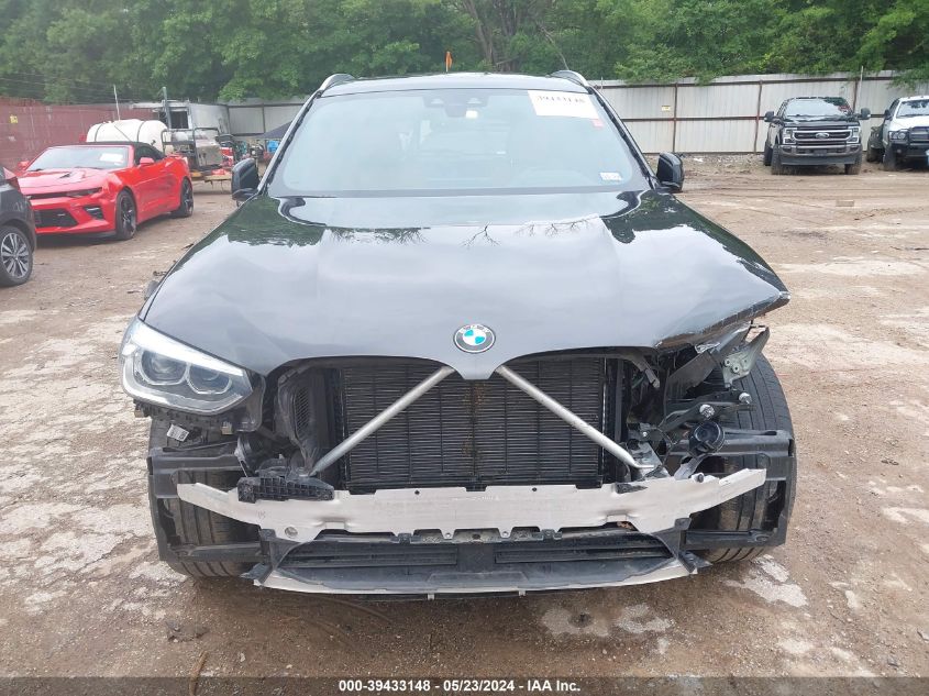 2021 BMW X3 Sdrive30I VIN: 5UXTY3C0XM9G38262 Lot: 39433148
