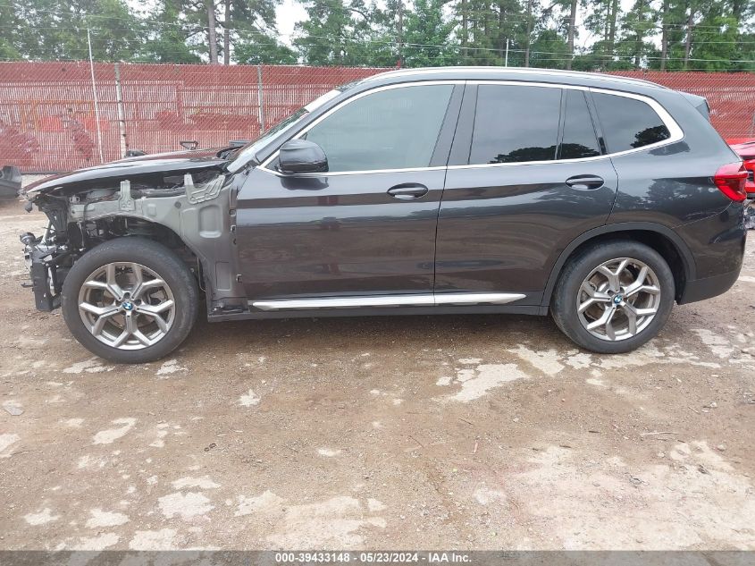 2021 BMW X3 Sdrive30I VIN: 5UXTY3C0XM9G38262 Lot: 39433148