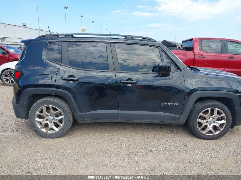 2018 Jeep Renegade Latitude Fwd VIN: ZACCJABB4JPG96324 Lot: 39433231