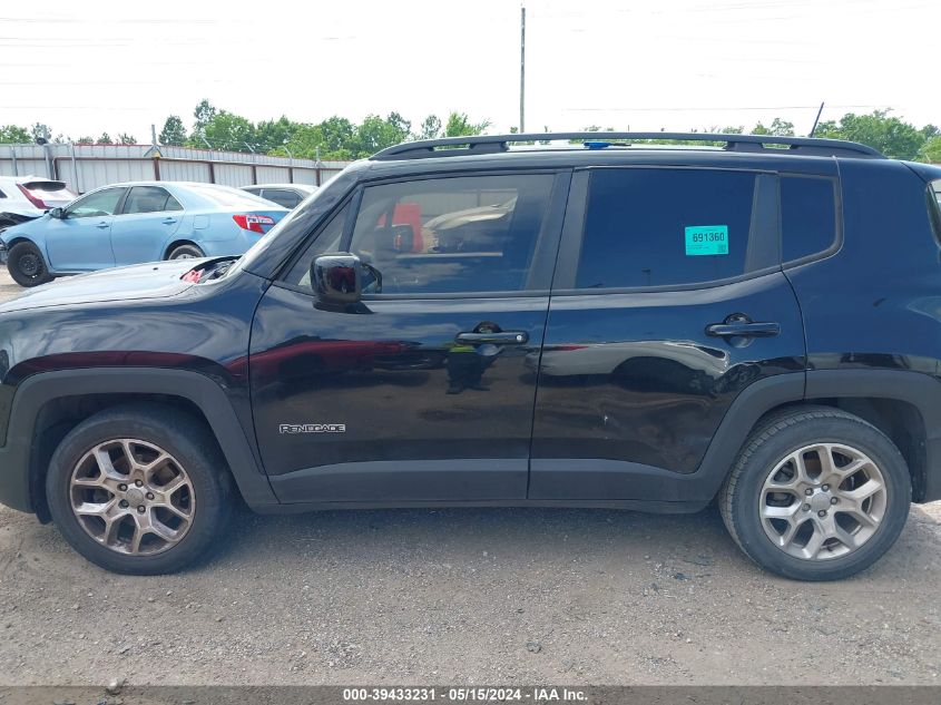 2018 Jeep Renegade Latitude Fwd VIN: ZACCJABB4JPG96324 Lot: 39433231