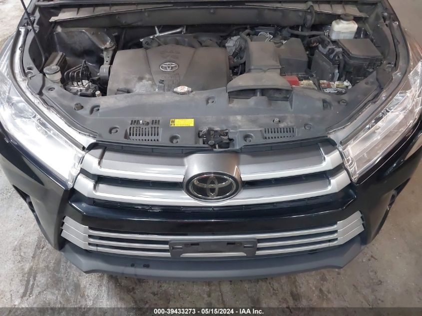 2019 Toyota Highlander Le VIN: 5TDBZRFH2KS924522 Lot: 39433273