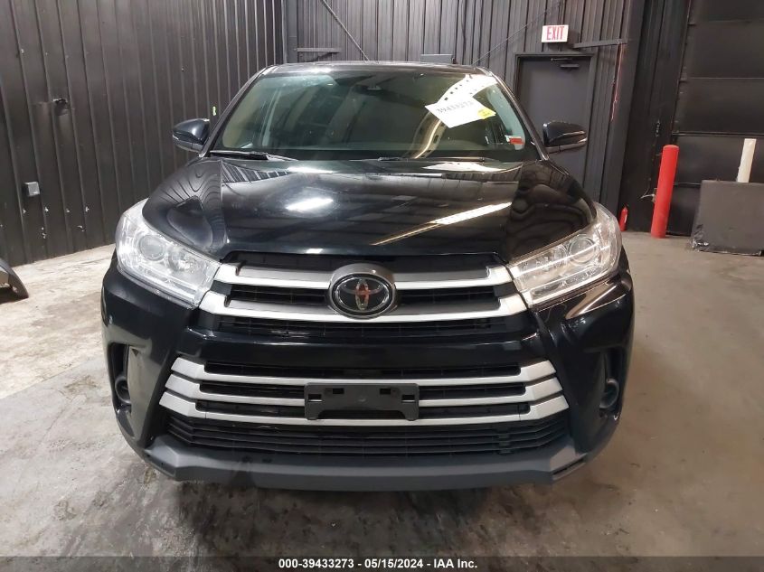 2019 Toyota Highlander Le VIN: 5TDBZRFH2KS924522 Lot: 39433273