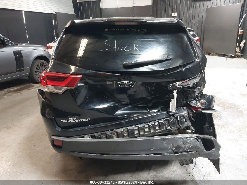 2019 Toyota Highlander Le VIN: 5TDBZRFH2KS924522 Lot: 39433273