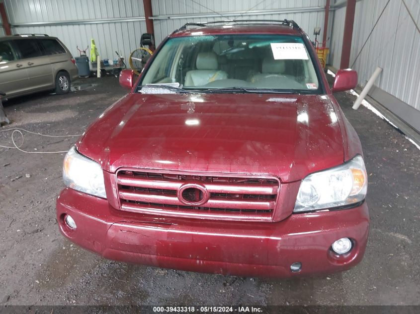 2005 Toyota Highlander Limited V6 VIN: JTEDP21A550065946 Lot: 39433318