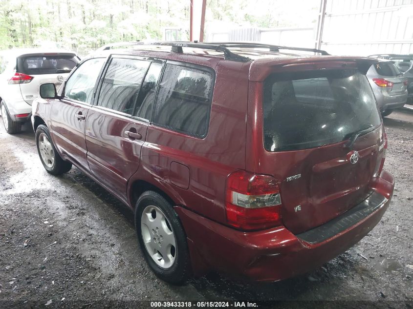 2005 Toyota Highlander Limited V6 VIN: JTEDP21A550065946 Lot: 39433318