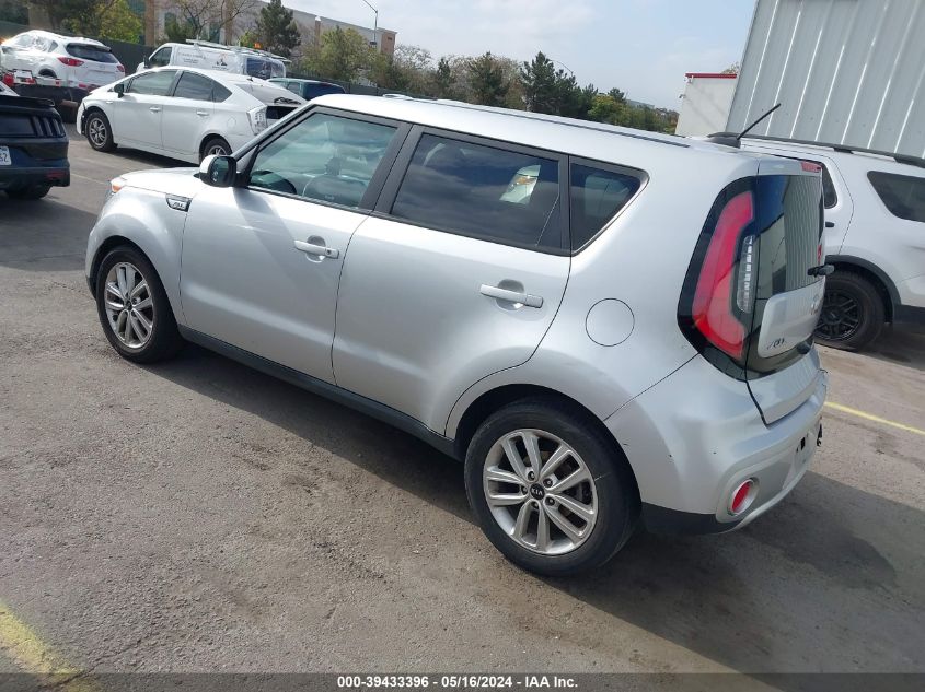 2018 Kia Soul + VIN: KNDJP3A54J7596220 Lot: 39433396