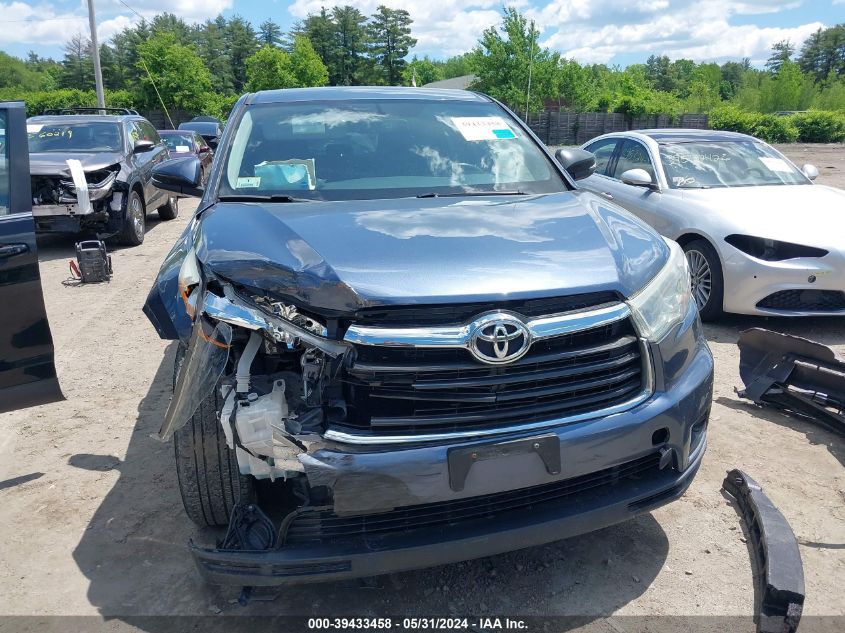 2016 Toyota Highlander Le/Le Plus VIN: 5TDBKRFH0GS240581 Lot: 39433458