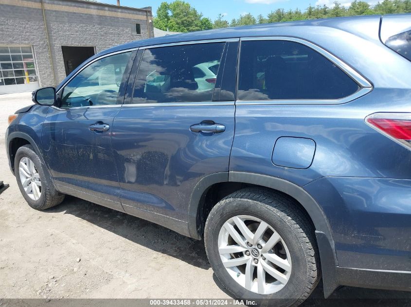 2016 Toyota Highlander Le/Le Plus VIN: 5TDBKRFH0GS240581 Lot: 39433458