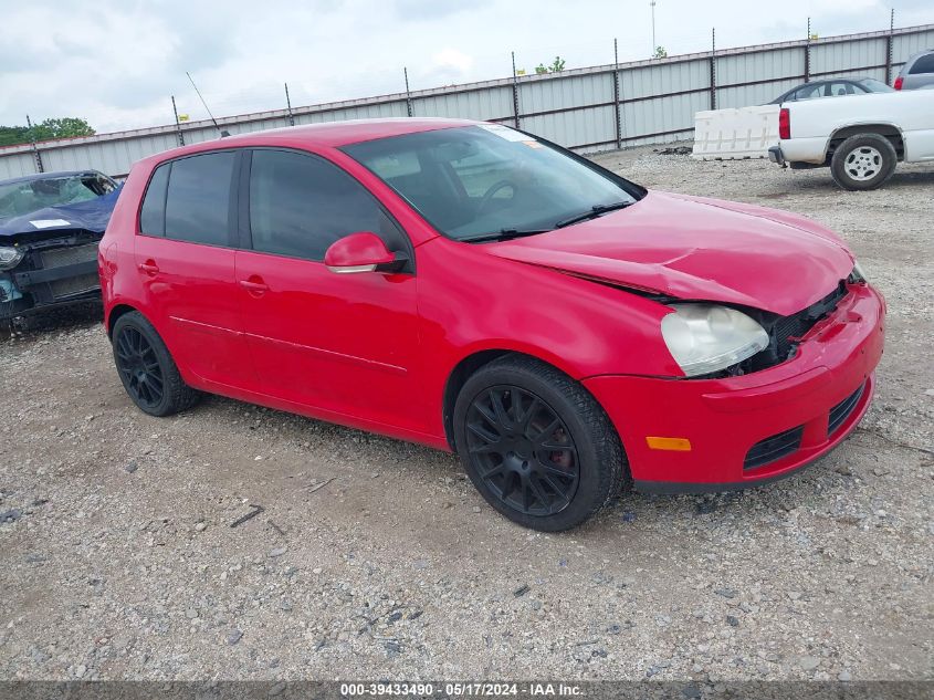 2009 Volkswagen Rabbit S VIN: WVWDA71K39W095736 Lot: 39433490