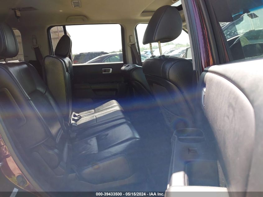 2012 Honda Pilot Ex-L VIN: 5FNYF4H58CB041720 Lot: 39433500