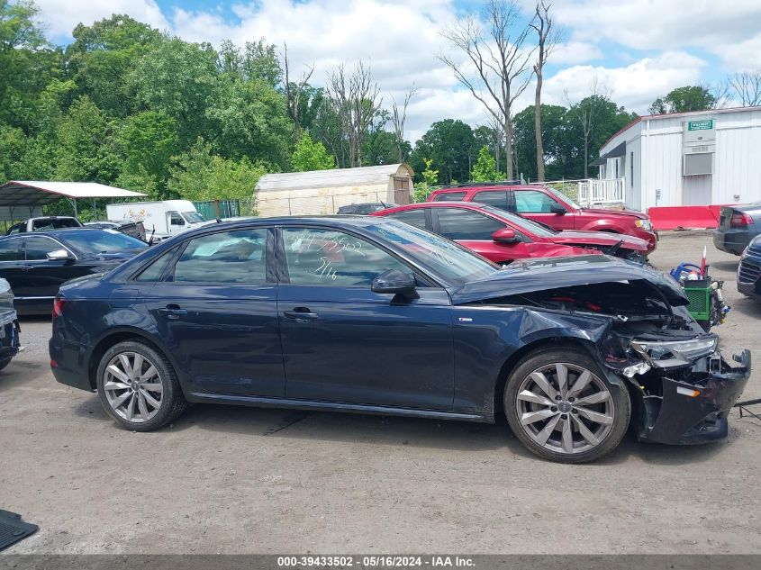 2018 Audi A4 2.0T Premium/2.0T Tech Premium VIN: WAUDNAF48JA048566 Lot: 39433502