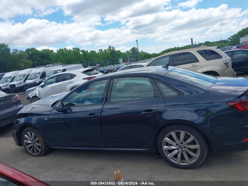 2018 Audi A4 2.0T Premium/2.0T Tech Premium VIN: WAUDNAF48JA048566 Lot: 39433502