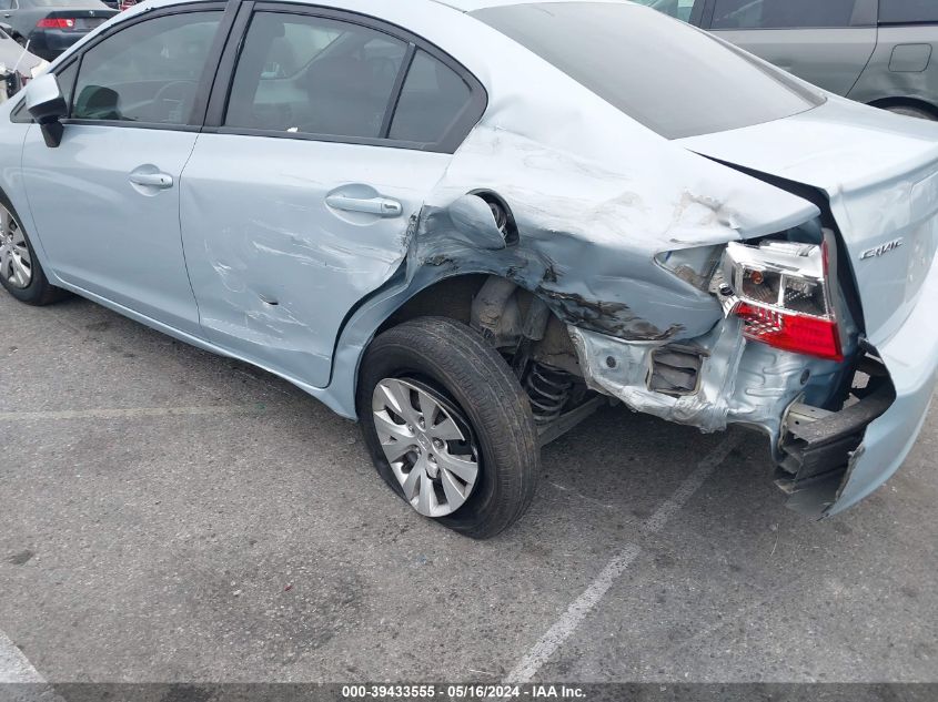 2012 Honda Civic Lx VIN: 2HGFB2F58CH516286 Lot: 39433555